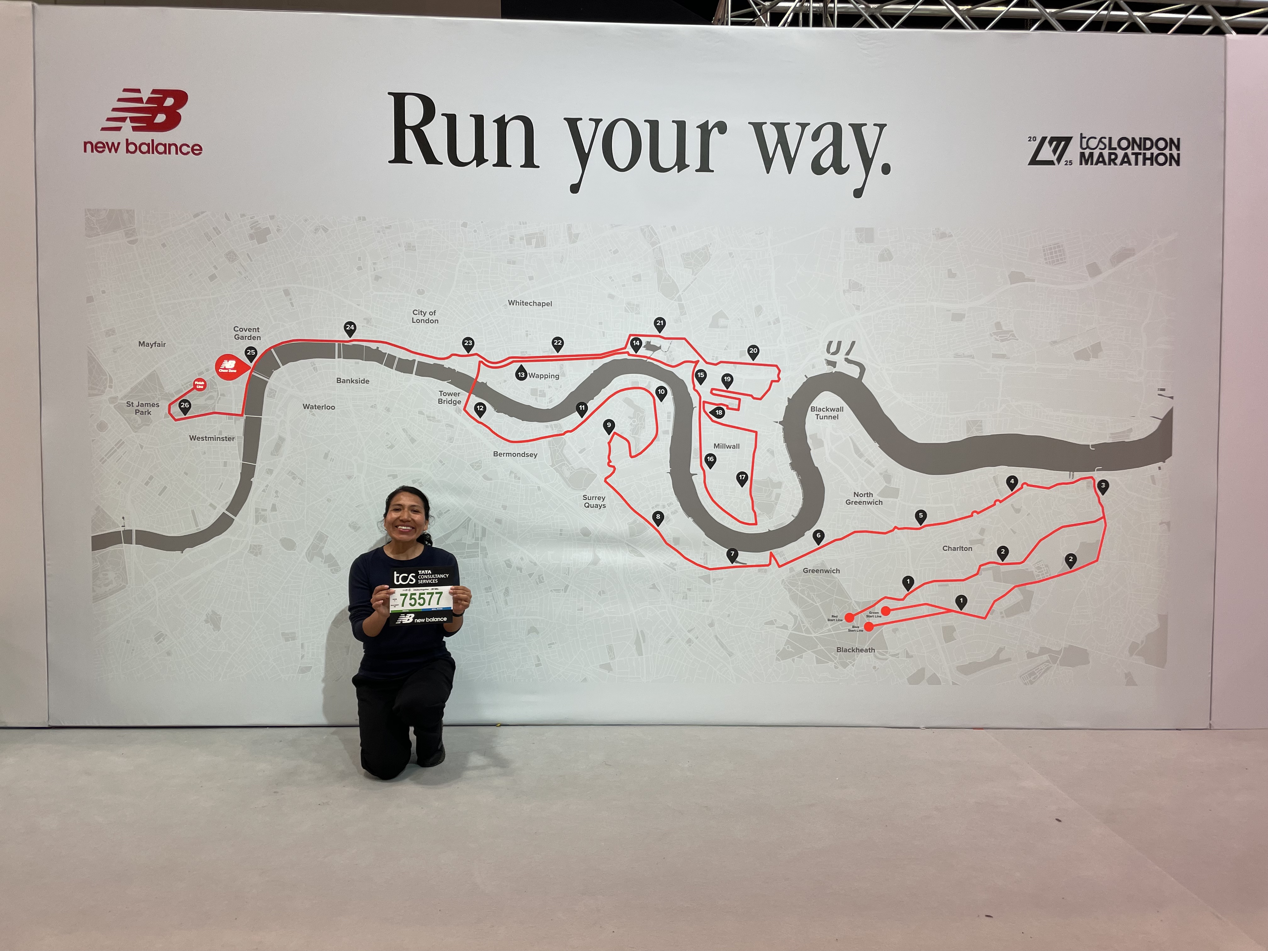 London Marathon course map